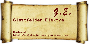 Glattfelder Elektra névjegykártya